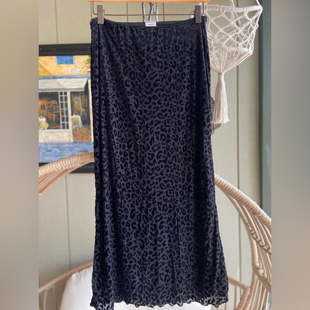 No Boundaries Black Leopard Print Maxi Skirt